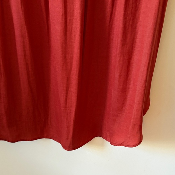 LOFT Ruffled Rust Colored Blouse - Picture 4 of 7